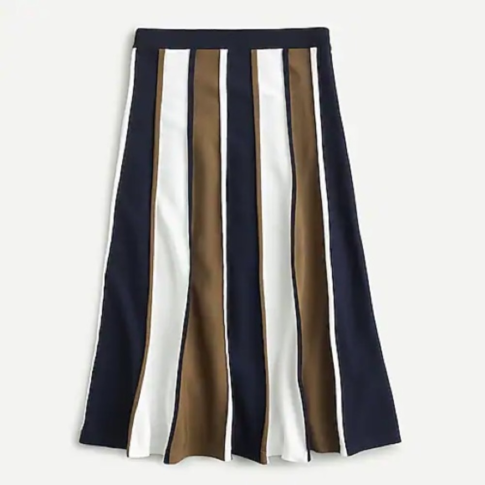 Jcrew Stripe Sweater Midi Skirt